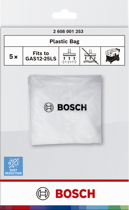 Plastový sáček pro vysavač Bosch GAS12-25LS.